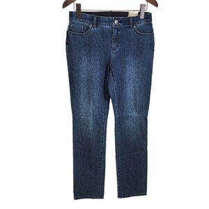 New Chico's Jeans Fabously Slimming 4 Way Stretch Women's Size 4 Denim‎ NWT